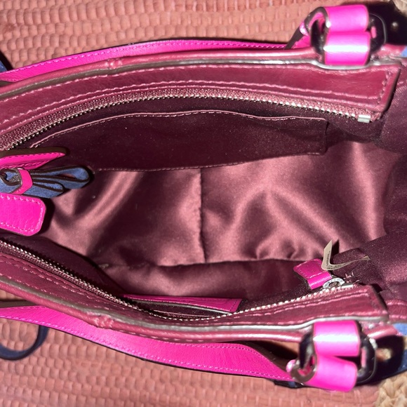 Pre-Owned COACH Color Block Leather/Suede Handbag F1320-F49865 -Park - Picture 4 of 10